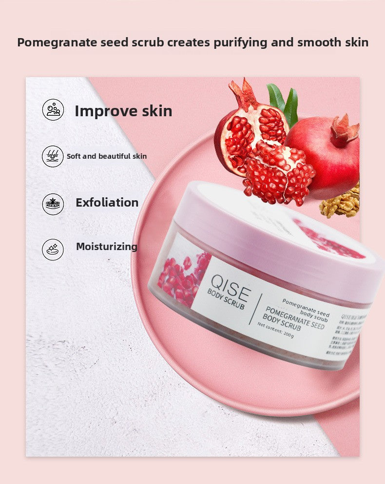 Factory Direct Sales Pomegranate Seed Body Scrub for Keratosis Pilaris, Gentle Exfoliation, Full Body Cleansing, Skin Softening, Mud Rub