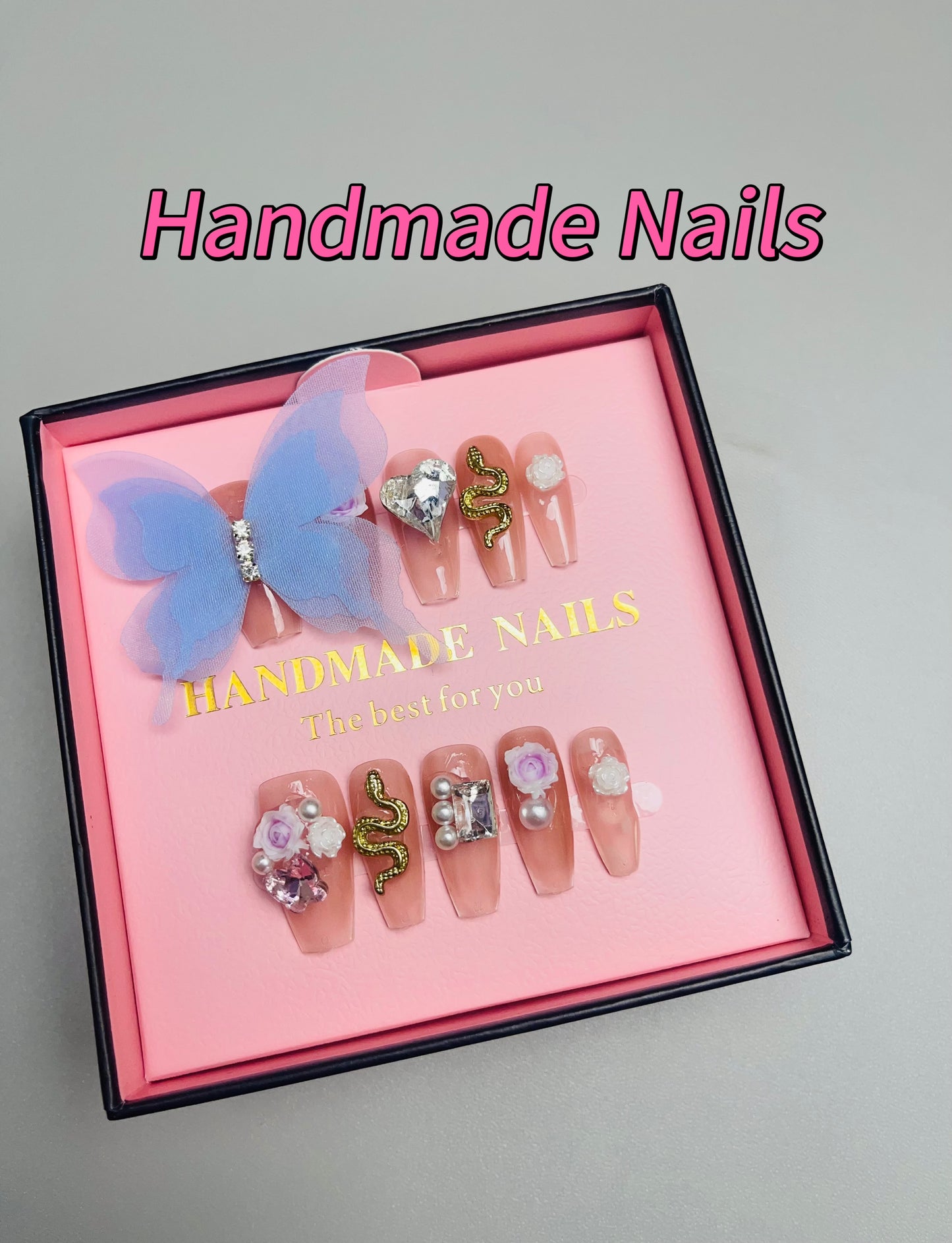 New collection Handmade press on nails (Pick in Live)