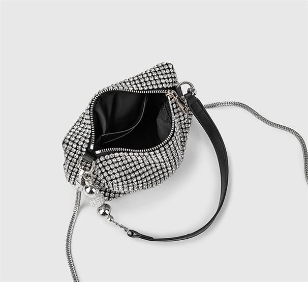 RSD New shiny full diamond fashion women diamond bag crossbody handbag armpit bag