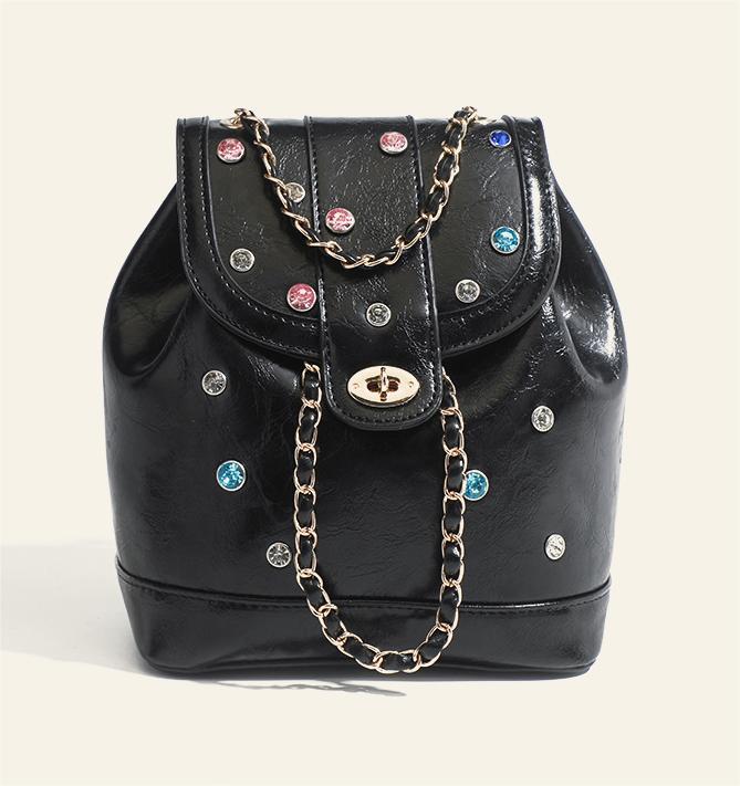 RSD New Sticky Drill Shoulder Chain Bag Light Luxury Shoulder Bag Colorful Diamond Fashion Women's Bag