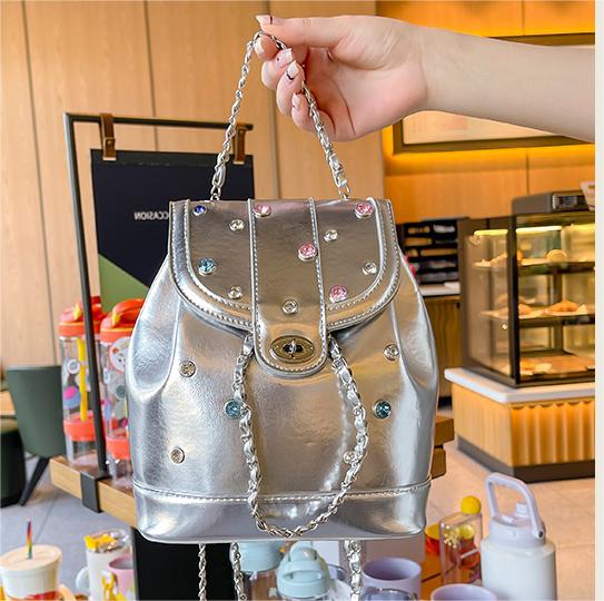 RSD New Sticky Drill Shoulder Chain Bag Light Luxury Shoulder Bag Colorful Diamond Fashion Women's Bag