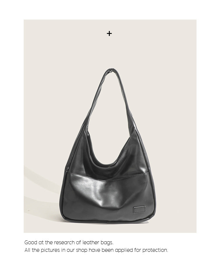RSD New large-capacity underarm bag soft leather shoulder bag texture work commuter bag female