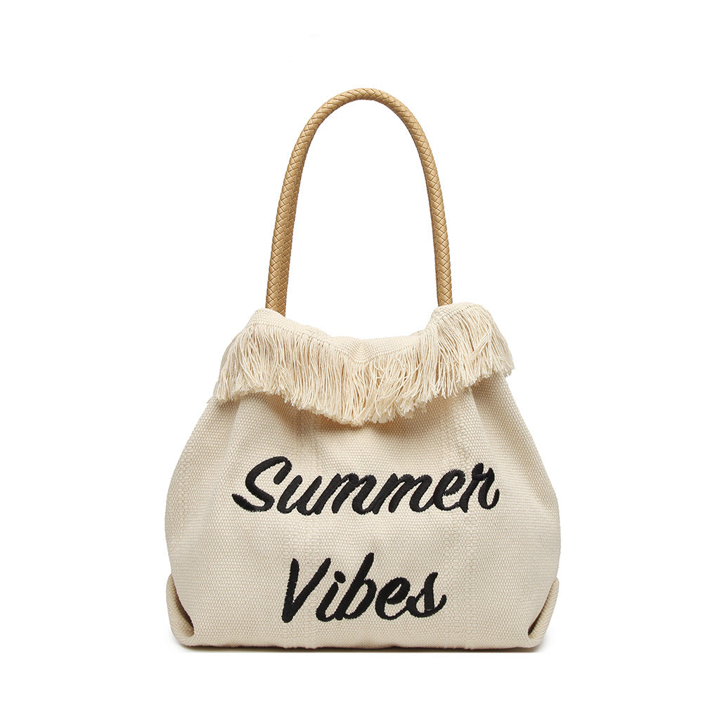 RSD New shoulder beach bag large capacity canvas tote bag handbag handbag women's bag