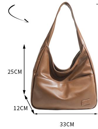 RSD New large-capacity underarm bag soft leather shoulder bag texture work commuter bag female