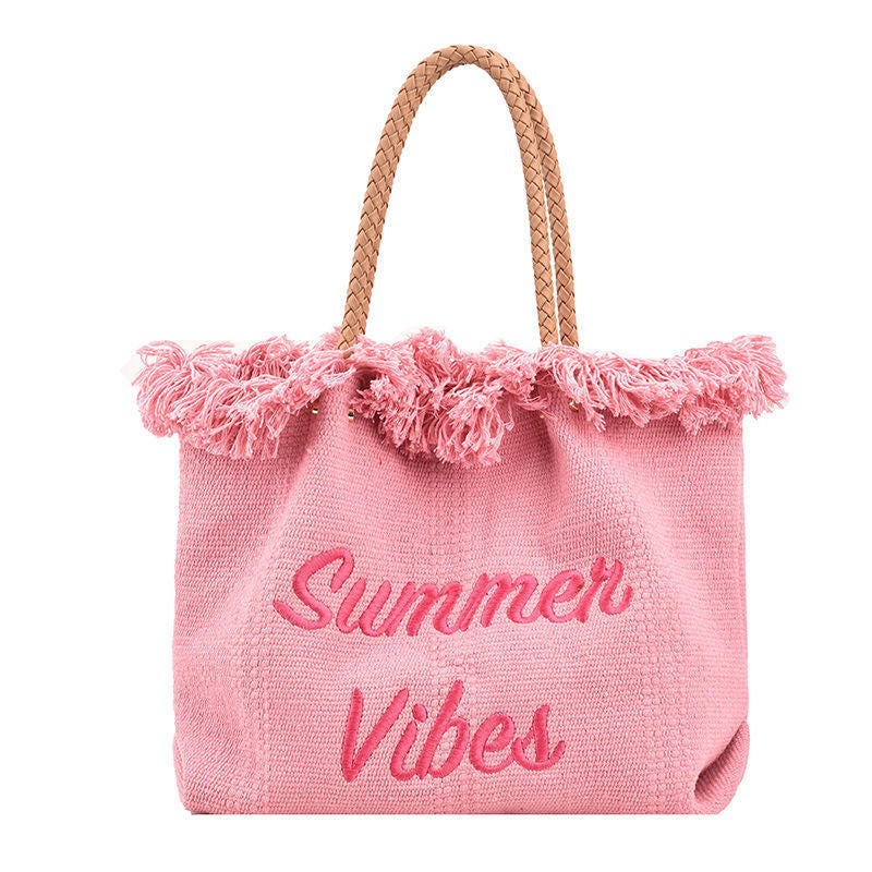 RSD New shoulder beach bag large capacity canvas tote bag handbag handbag women's bag