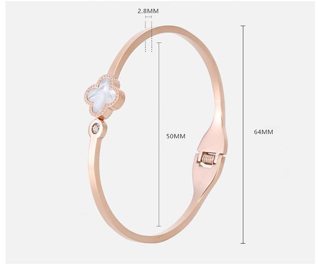 RSD Classic four-leaf lucky with diamonds bracelet Titanium steel accessories manufacturers wholesale stainless steel simple jewelry