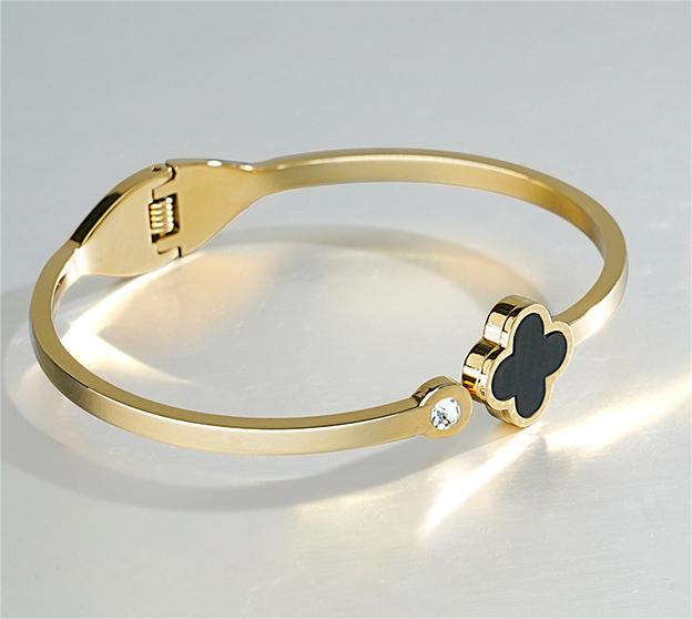 RSD Classic four-leaf lucky with diamonds bracelet Titanium steel accessories manufacturers wholesale stainless steel simple jewelry