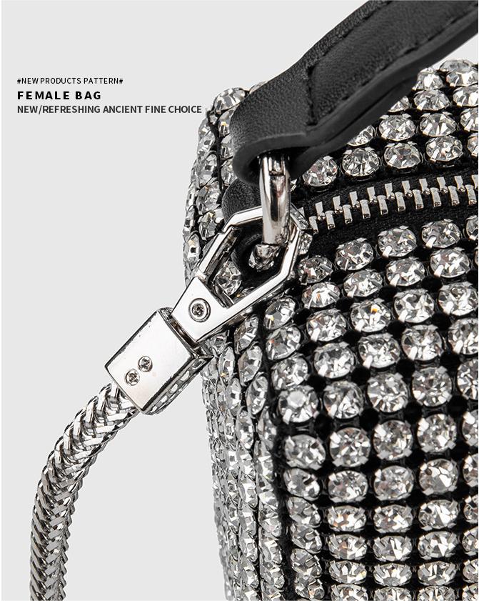 RSD New shiny full diamond fashion women diamond bag crossbody handbag armpit bag