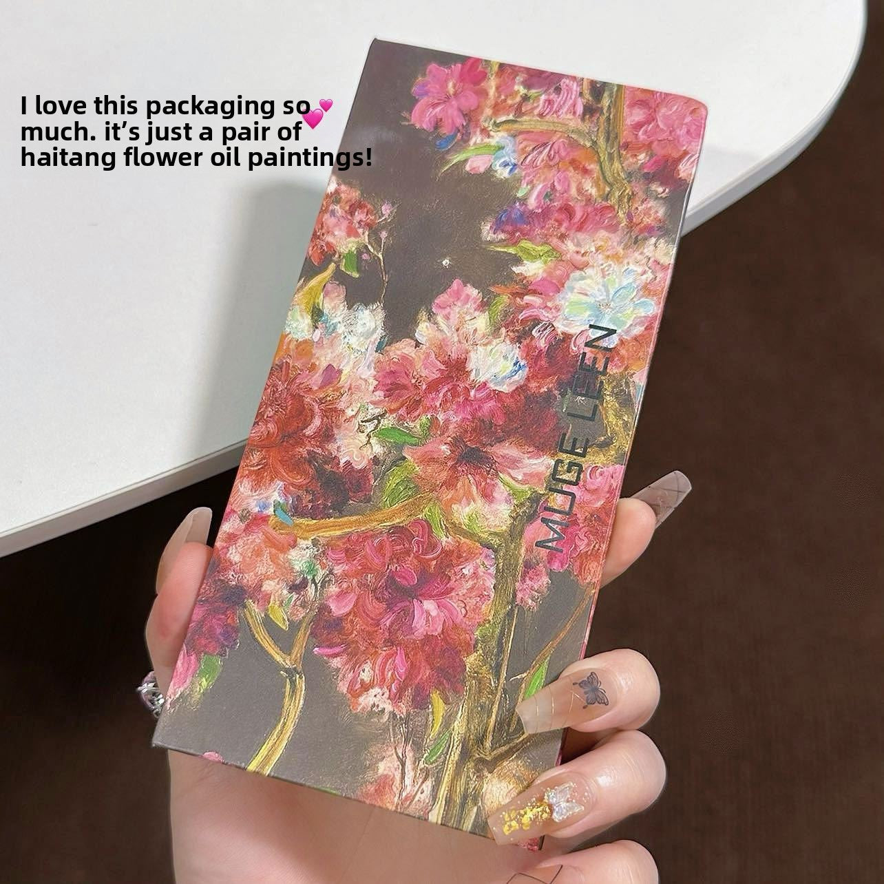 Factory Supply Direct Sales 12 Colors Begonia Flower Oil Painting Style Pink Brown Eyeshadow Plate