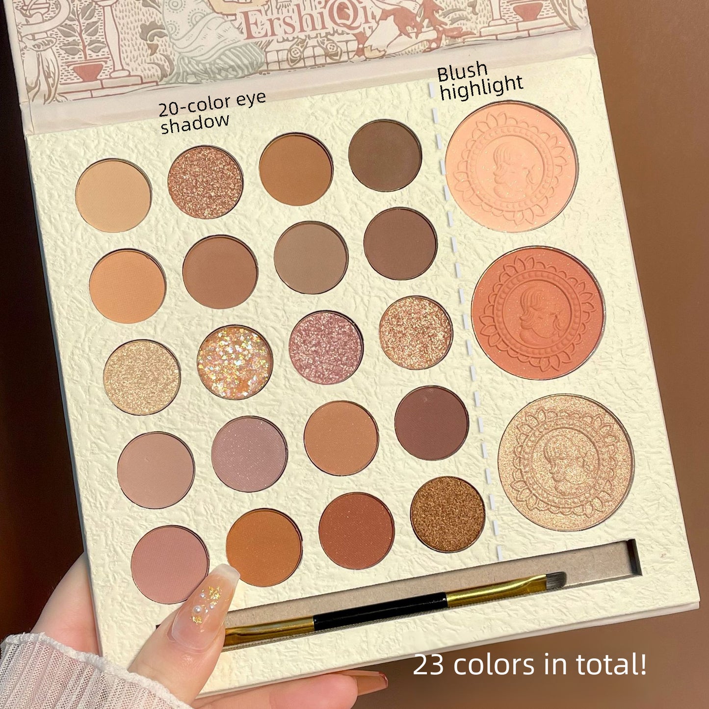 Factory Supply Direct Sales Unswerving Vow Eyeshadow Palette Glitter Waterproof Blush All-in-One Palette