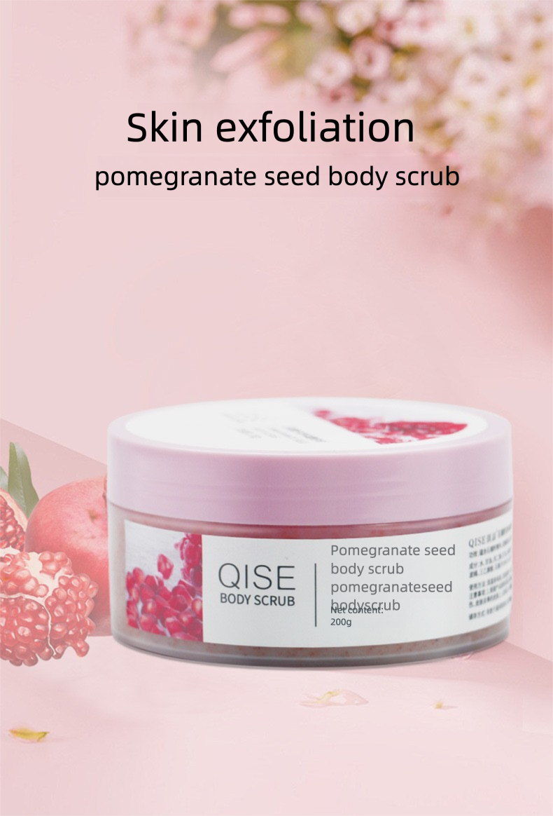 Factory Direct Sales Pomegranate Seed Body Scrub for Keratosis Pilaris, Gentle Exfoliation, Full Body Cleansing, Skin Softening, Mud Rub