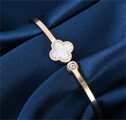 RSD Classic four-leaf lucky with diamonds bracelet Titanium steel accessories manufacturers wholesale stainless steel simple jewelry