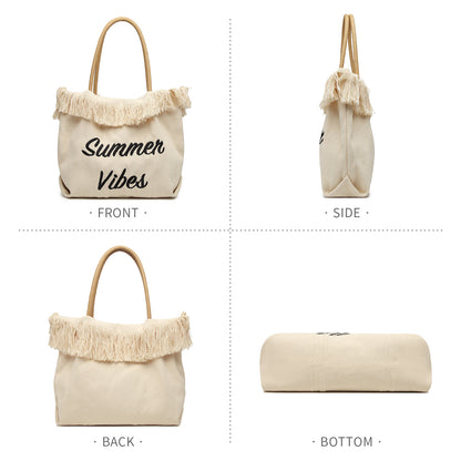 RSD New shoulder beach bag large capacity canvas tote bag handbag handbag women's bag