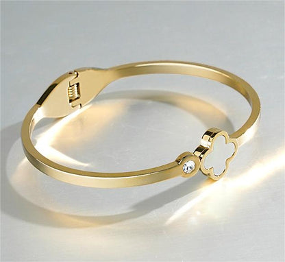 RSD Classic four-leaf lucky with diamonds bracelet Titanium steel accessories manufacturers wholesale stainless steel simple jewelry