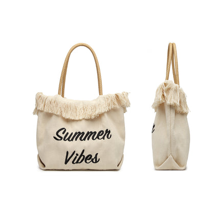RSD New shoulder beach bag large capacity canvas tote bag handbag handbag women's bag