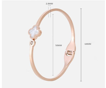 RSD Classic four-leaf lucky with diamonds bracelet Titanium steel accessories manufacturers wholesale stainless steel simple jewelry