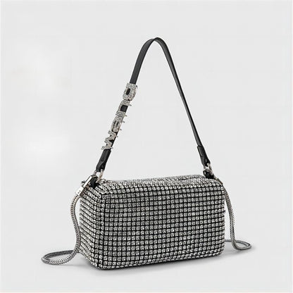 RSD New shiny full diamond fashion women diamond bag crossbody handbag armpit bag