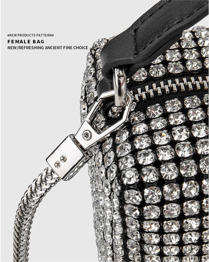 RSD New shiny full diamond fashion women diamond bag crossbody handbag armpit bag