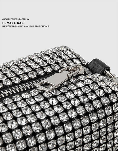 RSD New shiny full diamond fashion women diamond bag crossbody handbag armpit bag
